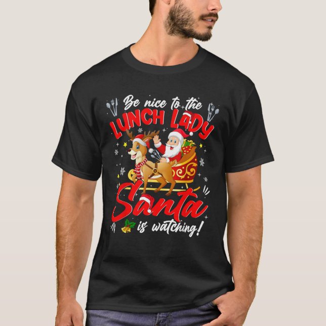 Sei nett zu der Weihnachtsfeier der Dame T-Shirt (Vorderseite)