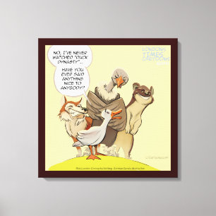 Sei nett zu Enten Lustiger Leinwanddruck