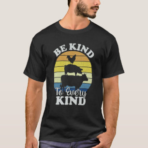 Sei nett zu jeder Art Retro Vegan Männer Frauen La T-Shirt