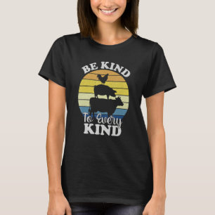 Sei nett zu jeder Art Retro Veganer Männer Frauen T-Shirt
