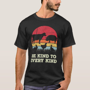 Sei nett zu jeder Art Retro Veganer Vegetarier Män T-Shirt