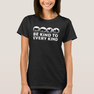 Sei nett zu jeder Art Retro Vintage Vegetarier Ve T-Shirt