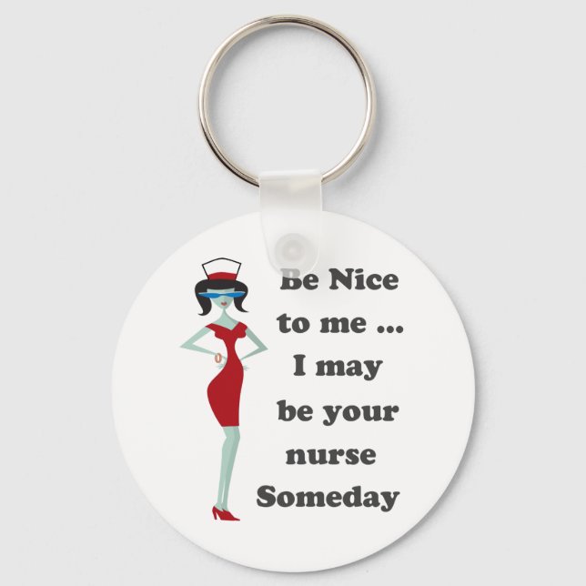 Sei nett zu mir schlüsselanhänger (Vorderseite)