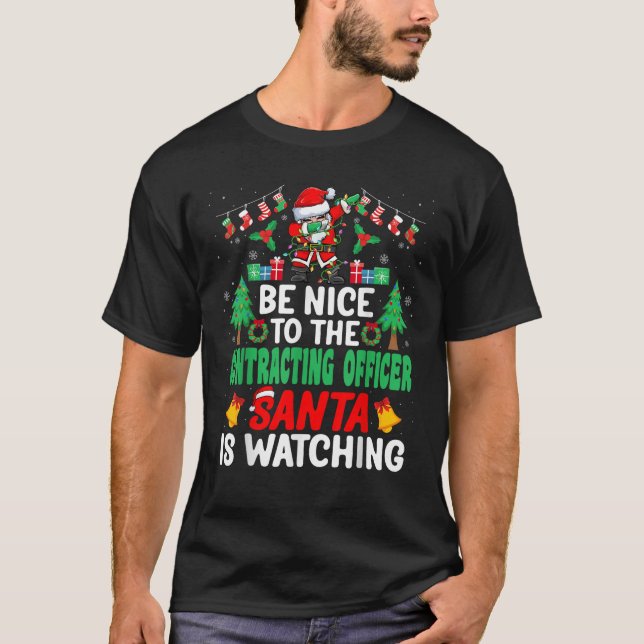 Sei nett zum Auftraggeber Weihnachten T-Shirt (Vorderseite)