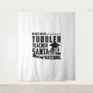 Sei nett zum Erzieher im Kindergarten Shirt Wandteppich