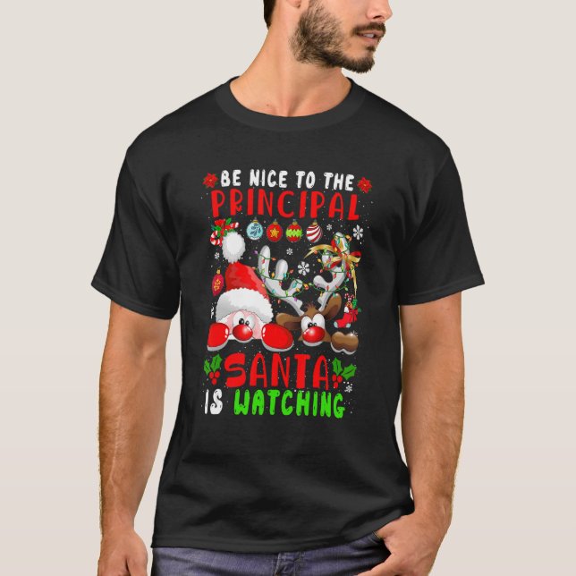 Sei nett zum Hauptort, der den Weihnachtsmann sieh T-Shirt (Vorderseite)