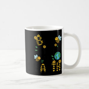 Sei nett zur Erde - süße Bienen Blumen Planet Kind Kaffeetasse