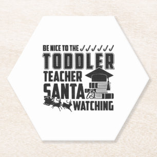 Sei nett zur Erzieherin im Kindergarten Shirt Untersetzer