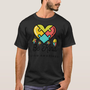 Sei netter Autismus Bewusstsein Puzzle Herzlichkei T-Shirt