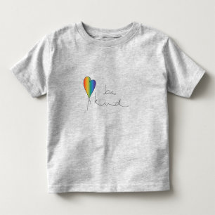 Sei nettes T-Shirt, Kindheit, Regenbogenherz, T - Kleinkind T-shirt