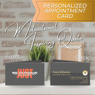 "Sei neugierig" Motivierend Unternehmensberater Terminkarte