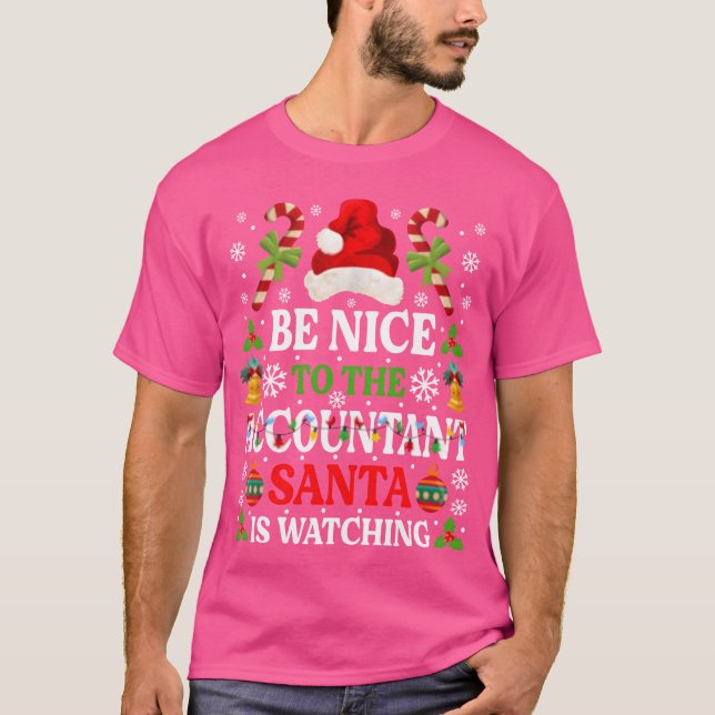 Sei Niceohe Accountant Der Weihnachtsmann sieht lu T-Shirt (Vorderseite)