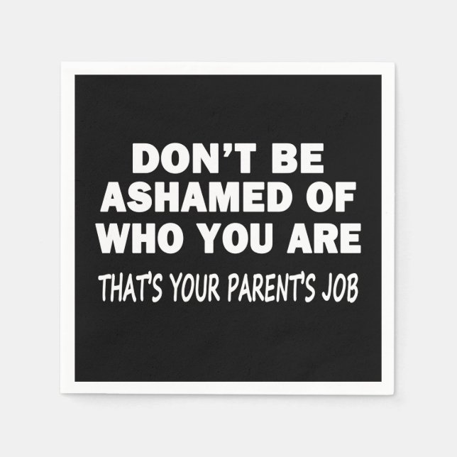 Sei nicht beschämt serviette (Vorderseite)