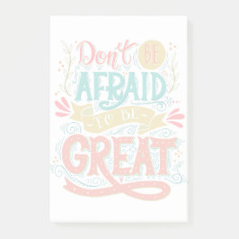 Sei nicht davor, groß zu sein post-it klebezettel