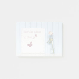 Sei nicht davor, sich zu verändern post-it klebezettel