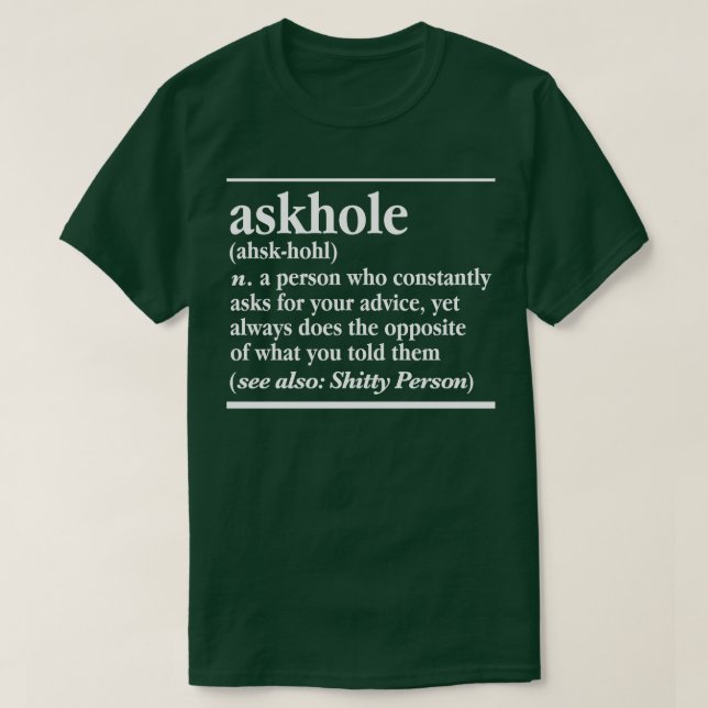 Sei nicht ein Schlupfloch T-Shirt (Design vorne)