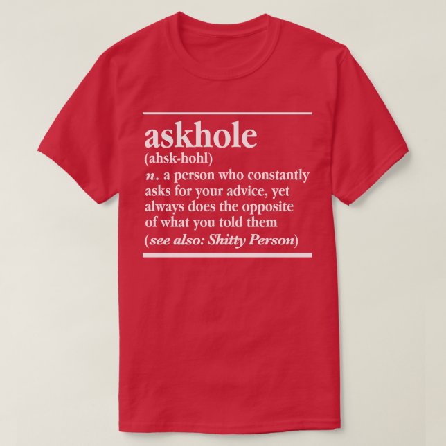 Sei nicht ein Schlupfloch T-Shirt (Design vorne)