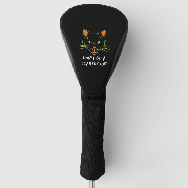 Sei nicht eine unheilvolle Katze, ein lustiges Hal Golf Headcover (Vorderseite)
