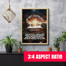 Sei nicht ohne Erfolg, John 20:27 Bibelverse |3:4  Poster