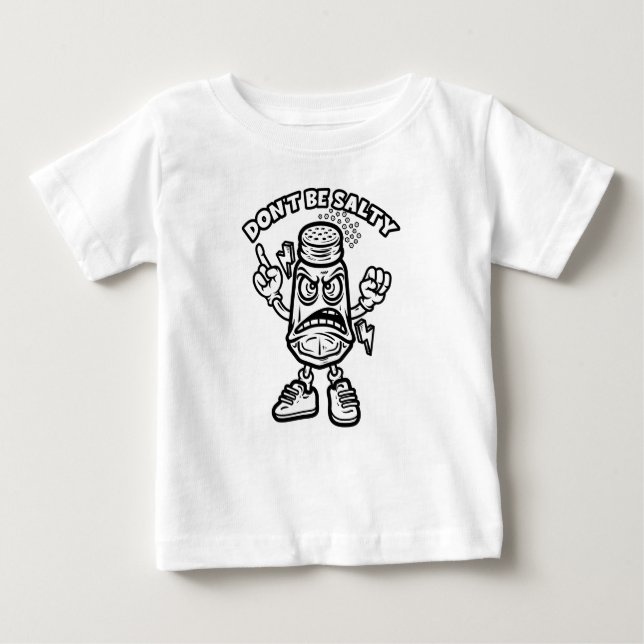 Sei nicht salzig, lustige Illustration Baby T-shirt (Vorderseite)