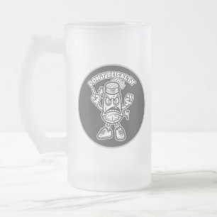 Sei nicht salzig, lustige Illustration Mattglas Bierglas