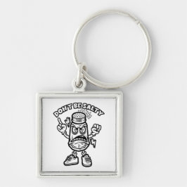 Sei nicht salzig, lustige Illustration Schlüsselanhänger