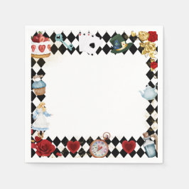 "Sei nicht spät" Alice im ONEderland Erster Geburt Serviette