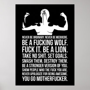 Sei nie normal - die Fitness der Frauen Motivieren Poster