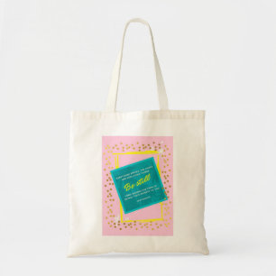 Sei noch alles spricht rosa Golddots Tasche