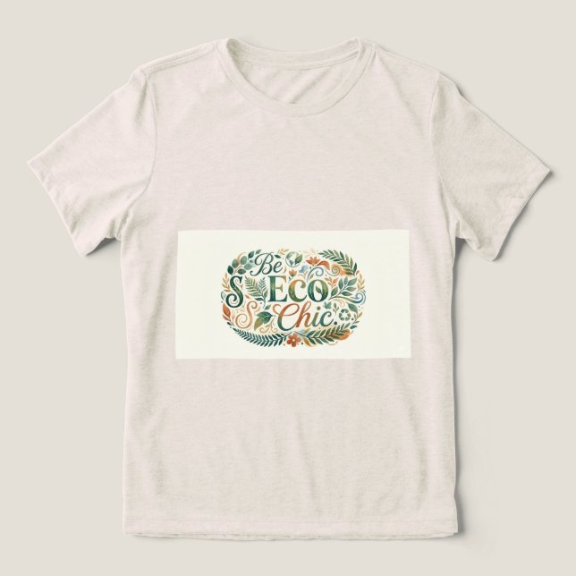 Sei Öko Chic, T-Shirt Tri-Blend Shirt (Design Vorderseite)