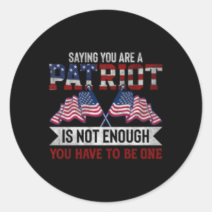 Sei Patriot American Flag Usa Veterans Day Runder Aufkleber