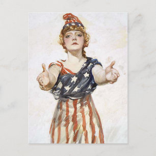 Sei patriotisch-1917 postkarte