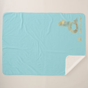 Sei Phantastisch Gold Aqua Sparkle Meerjungfrau Sherpadecke