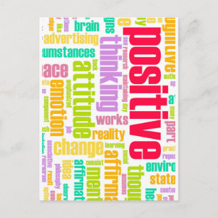 Sei positiv! Bleibe positiv! Postkarte