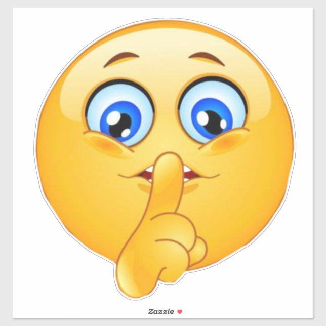 Sei ruhig Emoji Funny Aufkleber (Blatt)