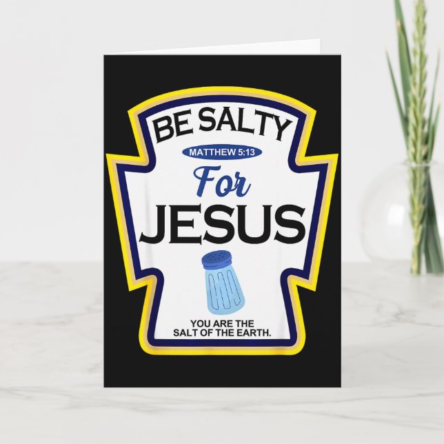 Sei salzig für Jesus Gewürz Gewürz christlich Hall Karte (Vorderseite)