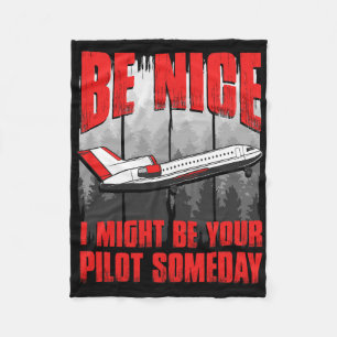 Sei schön, dass ich eines Tages dein Pilot sein kö Fleecedecke