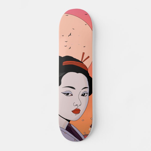 Sei schön Geisha Girl Skateboard (Vorderseite)