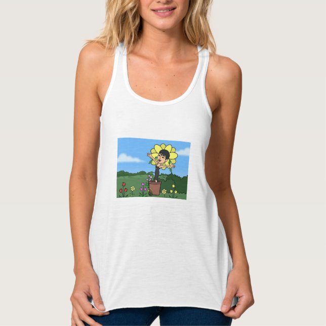 Sei schön wie eine Blume Tank Top (Vorderseite)