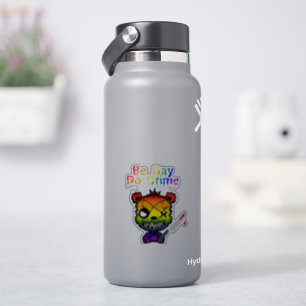 Sei schwul, mach Verbrechen LGBTQ+ Pride Bär Aufkleber