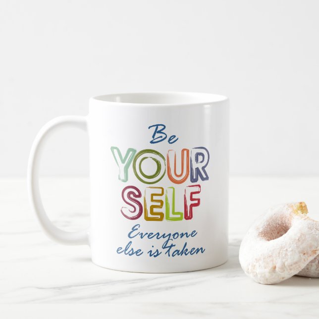 Sei selbst kaffeetasse (Mit Donut)