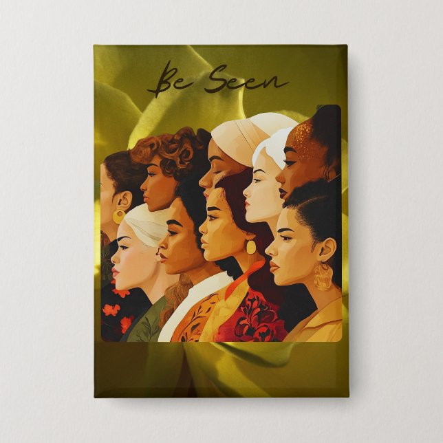 "Sei sichtbar" Monat der Frauengeschichte Button (Vorderseite)