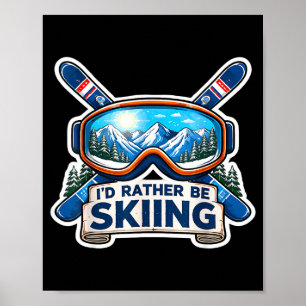Sei Skiliebhaber Skifahrer Skigebiet Skibrille Ber Poster