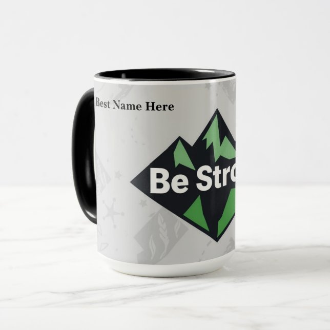 Sei Stark Geometrisch Tasse (Vorderseite Links)