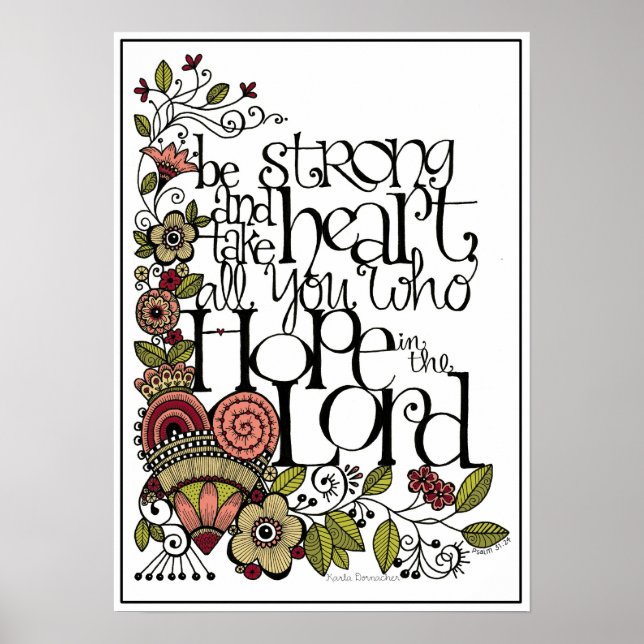 Sei stark - Kunstdruck Poster (Vorne)