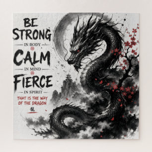 Sei stark, ruhig und wildes Drache Puzzle