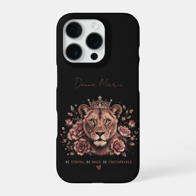 Sei stark, sei mutig, sei unaufhaltsam - schwarze  iPhone hülle (Rückseite)