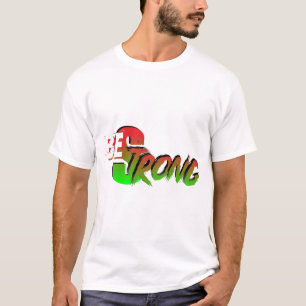 "Sei stark" Typografie-T - Shirt - Stärkung der Ro