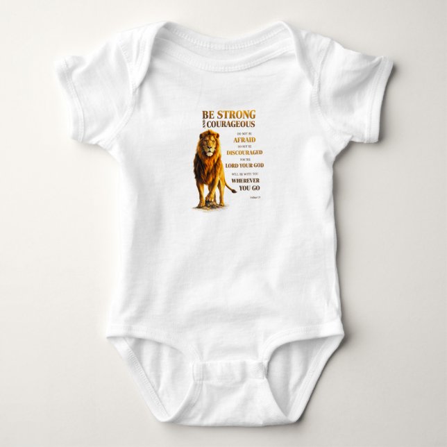 Sei stark und mutig baby strampler (Vorderseite)