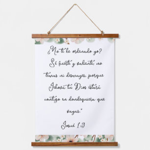 Sei stark und mutig Bibeltext Wandteppich Mit Holzrahmen